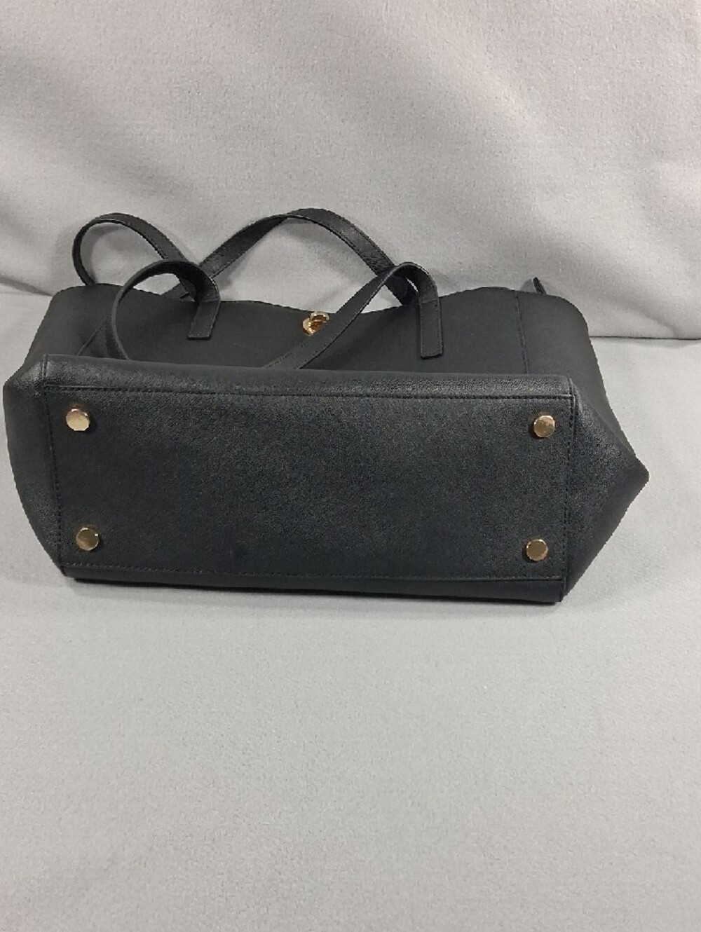 Michael Kors Black Saffiano Tote with Gold Logo - Picture 10 of 11